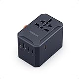 変換プラグ 全世界対応 65W急速充電 海外旅行に便利 TESSAN c/bf/o/aタイプ 多機能 1台6役4USB（3USB-C）充電器 韓国 オーストラリア 香港 イギリス ヨーロッパ用海外電源変換プラグ （ブラック）