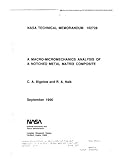 A Macro-Micromechanics Analysis of a Notched Metal Matrix Composite