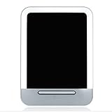 ADSRO LEDライトメイクアップミラー、ポータブル調光機能付きライトテーブルメイクアップミラーLED洗面化粧台ミラー充電式タッチ画面でバッグ 133*73*186mm シルバー F5837FF19