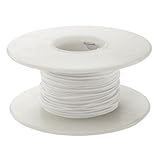 Jonard KSW28W-0100 White Kynar KSW Insulated Silver Plated Copper Wire, 28 AWG Wire Size, 0.0235 Ins