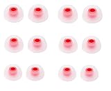 BLLQ 12個 交換用イヤージェル イヤーチップ イヤーゲル Jabra Elite Active 65t イヤホン / Jabra Elite 65t イヤホン / 75t イヤホン S/M/L 3サイズ 6ペア ホワイトレッド 65t チップ