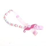 ピンクunisex-cute-baby-moustache-dummy-pacifier-clip-chain-holder-soother-nipple-strap