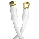 Postta アンテナケーブル 3M 同軸ケーブル S-5C-FB（RG6) 4K8K 地デジ・BS・CS・CATV放送対応 金メッキプラグ F型プラグ ホワイト