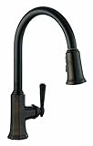 Design House 524520 Barcelona Kitchen Faucet with Pullout Sprayer, Brushed Bronze [並行輸入品]