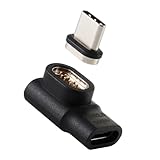 エレコム マグネット 変換アダプタ USB Type C ケーブル L字 100W USB PD対応 [ショート・発火を防ぐブレーカー搭載] 【磁石で簡単に脱着できる】 ピタッとマグネット ブラック MPA-CECMAADLBK