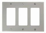 Leviton 3-gangデコラ/漏電遮断器デバイスデコラWallplate 80411-NGY 1