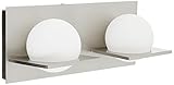 Alico Industries bv9032 – 10 – 16 Mオービットコレクション2-light Vanity器具、マットサテンニッケル仕上げwithホワイトオパールガラスOrbs