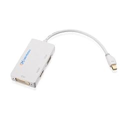 Cable Matters Mini DisplayPort | Thunderbolt オス → HDMI/DVI/VGA メス 3-in-1 変換アダプタ（ホワイト）