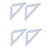lewu 棚受け金具 白 L型 アイアンブラケット 2way 荷重25kg ネジ入り 190Ｘ190mm (4個入れ)