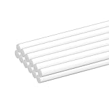 uxcell 12個 アクリル丸棒 4mm x 300mm クリア アクリル棒 PMMAバー押出し 円形 プラスチック ソリッド スティック DIYクラフト照明 園芸 装飾用