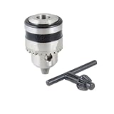 uxcell スパナドリルチャック　0.6?6 mm　B10ドリル　シルバートーン、ブラック　スチール、メタル