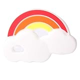 Kuke 赤ちゃん ベビー 歯がため 虹 おしゃぶり シリコン製 出産祝い 内祝い プレゼント (NO6)