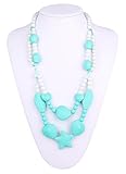 Homeself Safety Silicone Teething Necklace for Babies, Teething Necklace for Mom and Grandmother to 
