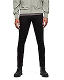 [ジースターロゥ] ジーンズ スリム メンズ ストレッチ ミッドウエスト 黒 ブラック 3301 Slim Jeans 51001-C621-A810_W29/L32