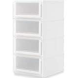 国産 チェスト 収納ケース 衣装ケース 重ねてスライド可能 4段 幅35cm クリア