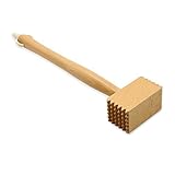 Pandapark Wood Meat Tenderizer Heavy Duty Hammer Mallet Tool & Chicken Pounder Beech [並行輸入品]