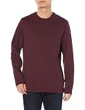 [Amazon Essentials] Tシャツ レギュラーフィット 長袖 メンズ バーガンディ L