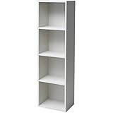 山善(YAMAZEN) A4 ブラザーズ カラーボックス 4段 ホワイトウォッシュ 幅40×奥行29×高さ144.5cm CABR-1440(JW)