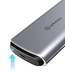 Ankmax M.2 SSD エンクロージャー NVMe および SATA M.2 SSDの場合、 UC31M2 USB3.1 Gen2 10Gbpsインターフェース Thunderbolt 4/3 USB 4.0 / 3.1 / 3.0と互換性があり、 工具不要のアルミニウム製外付けハードドライブエンクロージャ