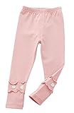 Plus Nao(プラスナオ) レギンスパンツ 子供レギンス 長ズボン ロングパンツ ストレッチパンツ 子供服 ガールス 女の子 キッズ ズボン フラ ピンク 130