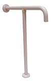 SANEI 補助手すり 洋式トイレ手すり ステンレス 樹脂被覆 パイプ径34mm 高さ700mm×幅700mm パステルピンク