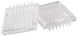 Shepherd Hdwe Prod 19083 4パック1 – 7 / 8 "内側寸法クリア正方形Spikedプラスチックベース家具キャスターカップClamパッケージ
