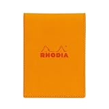 ロディア カバー付き メモ帳 No.12(8.5×12cm) PUレザー オレンジ (ブロックロディア No.12 オレンジ入り/80枚 5mm方眼) RHODIA cf12pucvor