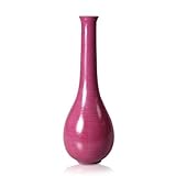 Adeco Decorative Gloss Finish Slim Neck Design Tall Wood Vase, 15", Purple by Adeco [並行輸入品]