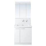 TOTO 洗面化粧台セット(KZ) 750mm 三面鏡(蛍光灯)+片引き出し パナシェホワイト KZ75D1W