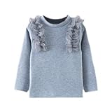 enchante petit(アンシャンテ プティ) キッズ 子供 もっちりチュールフリルデザインカットソー ≪全8色≫ 100cm #ライトグレー