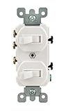 Leviton 5241-W 15 Amp, 120/277 Volt, Duplex Style Single-Pole/3-Way Ac Combination Switch, Commercia
