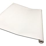 【DIY 壁紙シール・リメイクシール】5m×60cm幅 純白色 かんたん貼付シールタイプ おしゃれ リフォーム 防水 TMS-NETクロスセット【TMS-NET　貼方説明書付】 ホワイト