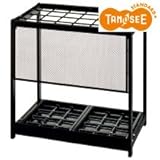 TANOSEE 傘立て(折りたたみタイプ) 24本用 ブラック 1台