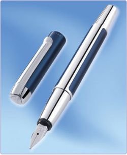 Pelikan P40 Pura ブルー&シルバー万年筆 スチール F Pelikan P40 Pura ブルー&シルバー万年筆 スチール F - メルカリ
