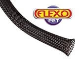 Techflex PTN0.50BK10 Flexo PET General Purpose 1/2-inch Braided Cable Sleeve, Black - 10 Foot by Tec