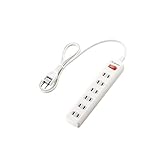 ELECOM 電源タップ 省エネ 一括スイッチ 6個口 1m ホワイト T-E3A-2610WH