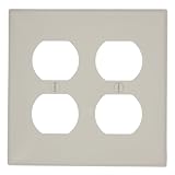 Leviton 2-gangデュプレックスデバイスコンセントウォールプレート 80716-T 1