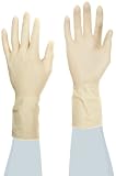 Ansell Accutech Critical 91-300 Latex Glove, Chemical Resistant, Powder Free, Rolled Beaded Cuff, 11