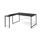 サンワダイレクト L字デスク 幅140×奥行140cm モニターアーム対応 ゲーミングデスク ブラック 102-DESKF064BK48