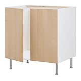 IKEA(イケア) FAKTUM ネクスス バーチ材突き板 80 cm 99890583 ベースキャビネット シンク+ 扉2枚用、ネクスス バーチ材突き板