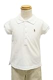(ポロ ラルフローレン)POLO Ralph Lauren キッズ ガール 女の子 半袖 ポロシャツ ポニーマーク ワンポイント 刺繍 ホワイト 3/3T [並行輸入品]
