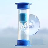 シャワー お風呂サウナ タイマー砂時計 吸盤吸盤付き バスルームアクセサリー カラフル 砂時計 (ブルー)