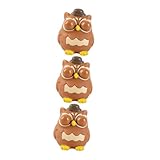 Garneck 3個 ピンチミュージック ノベルティ 目が飛び出すフクロウのおもちゃ humor relax プレッシャーリリーフギフト ポ