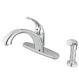 Kingston Brass KS6571VLSP Vantage Single Handle Kitchen Faucet with Sprayer [並行輸入品]