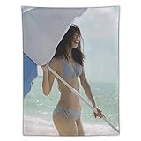 齋藤飛鳥青い水着 タペストリー タペストリー 装飾 絵 壁アート リビングルーム 寝室 印刷 ポスター60"x80"