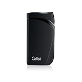 Colibri Falcon single-jet Flame Wind Resistant詰め替え可能シガーライターブラック