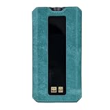 MITER CASE FiiO Q15用、ハンドメイドイタリア プエブロレザーケースカバー Q15ブルー用