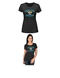 NFLジャクソンビルジャガーズレディース半袖クルーネックTシャツ、Large、ブラック