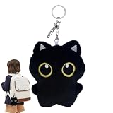 ぬいぐるみ猫ペンダント | カートゥーン バックパック ペンダント おもちゃ キーリングチャーム - ぬいぐるみのぬいぐるみキーアクセサリー、バッグ、財布、バックパック、ハンドバッグ用のかわいいぬいぐるみ