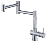 ALFI brand AB2038 Solid Retractable Single Hole Kitchen Faucet, Polished Stainless Steel [並行輸入品]